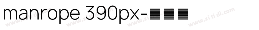 manrope 390px字体转换